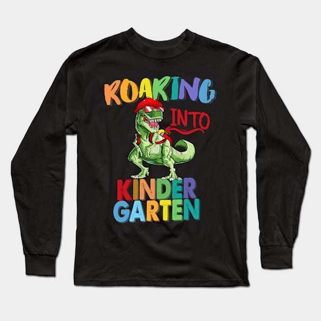 Roaring Into Kinder Garten Long Sleeve T-Shirt by CasperX10